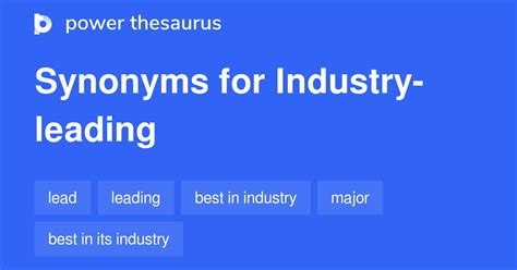 another word for industry leading.